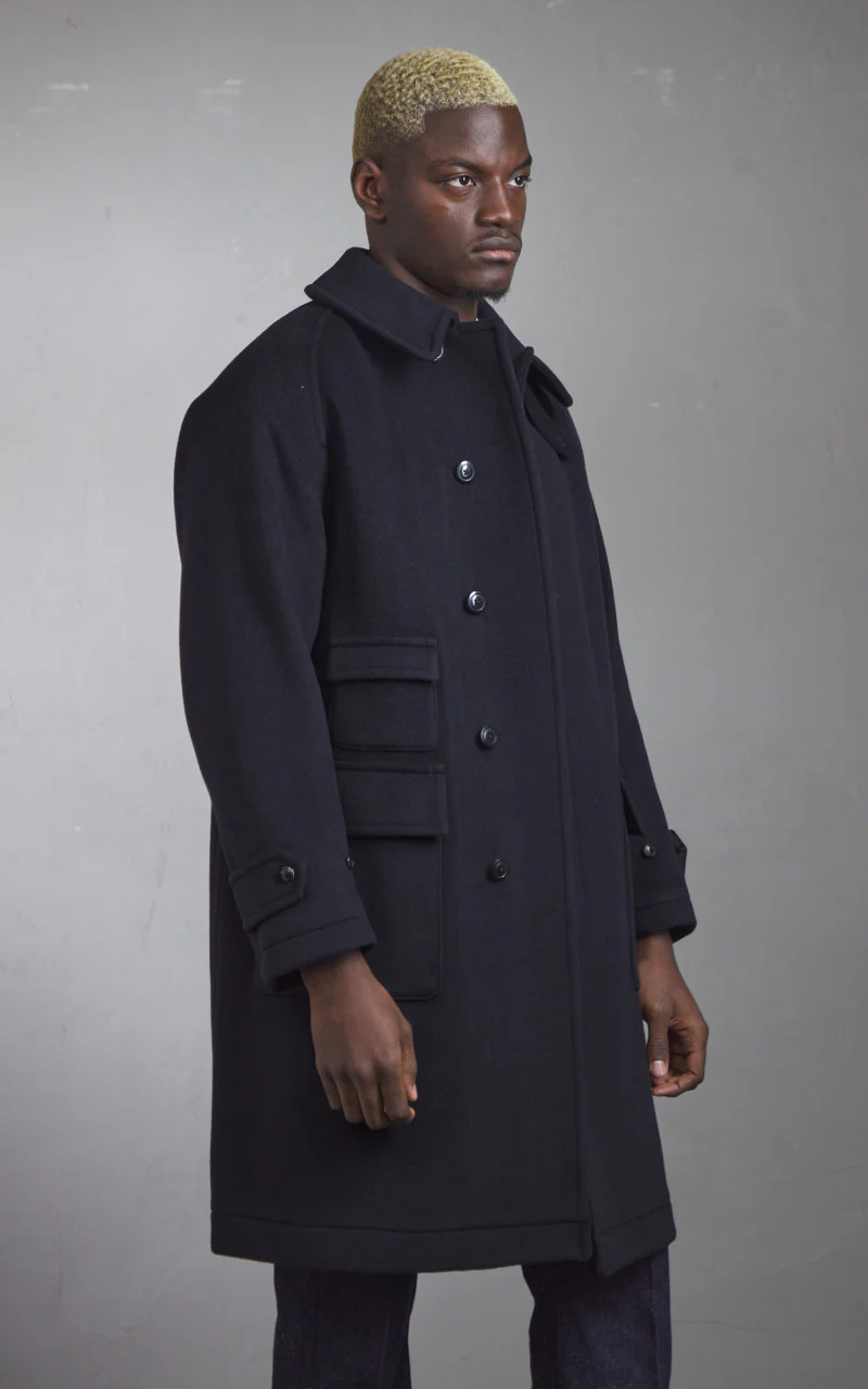 Kaptain Sunshine Traveller Coat Top Black - Image 5