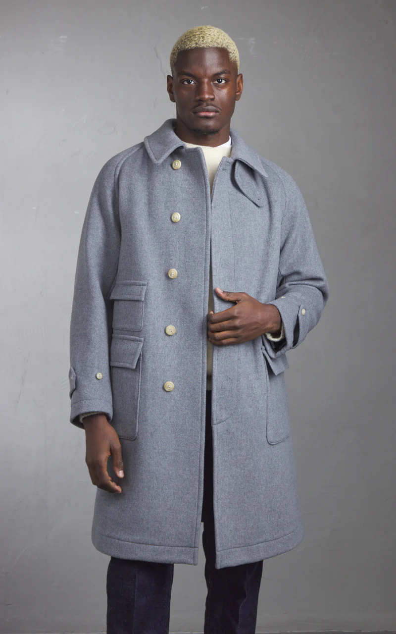 Kaptain Sunshine Traveller Coat Top Grey - Image 2
