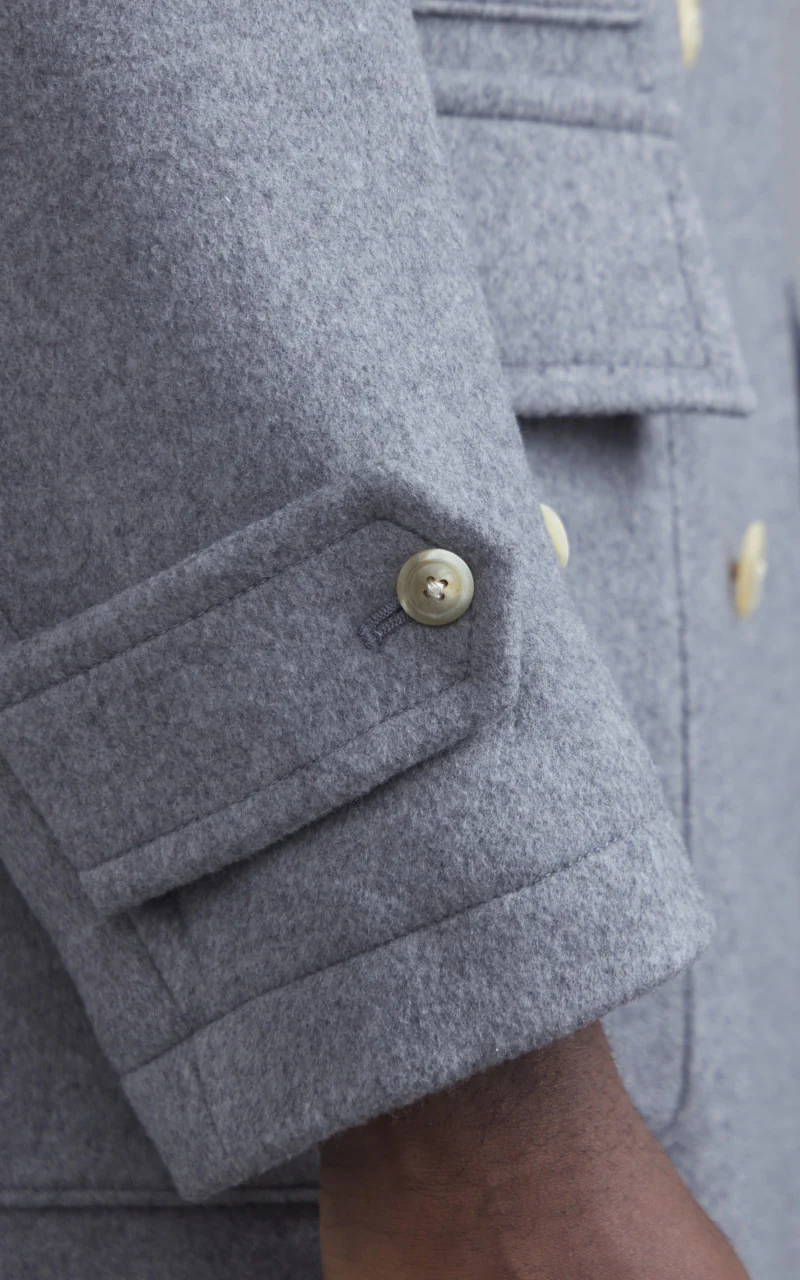 Kaptain Sunshine Traveller Coat Top Grey - Image 6