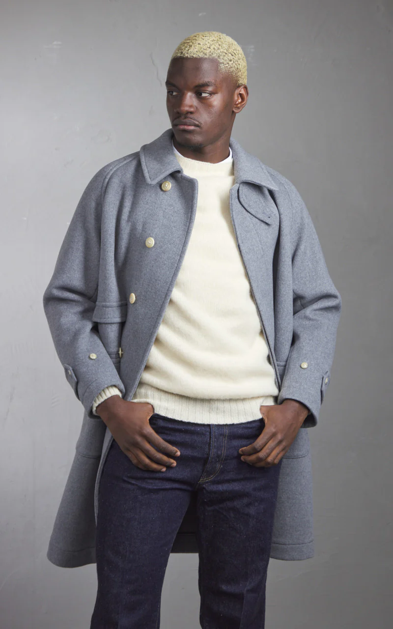 Kaptain Sunshine Traveller Coat Top Grey - Image 8