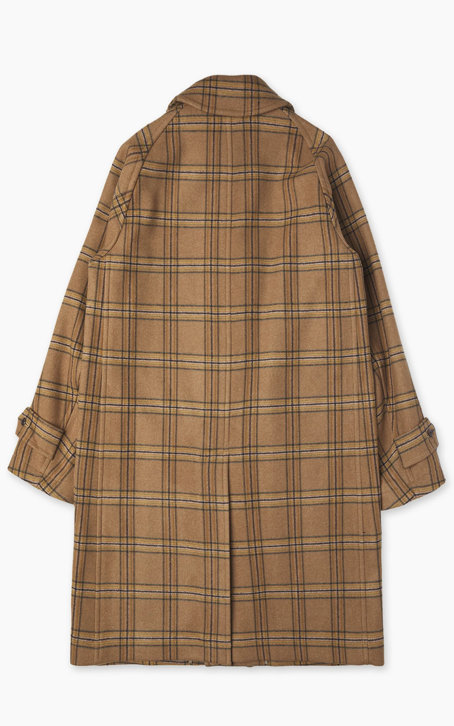 Kaptain Sunshine Traveller Coat Wool Plaid Beige - Image 8