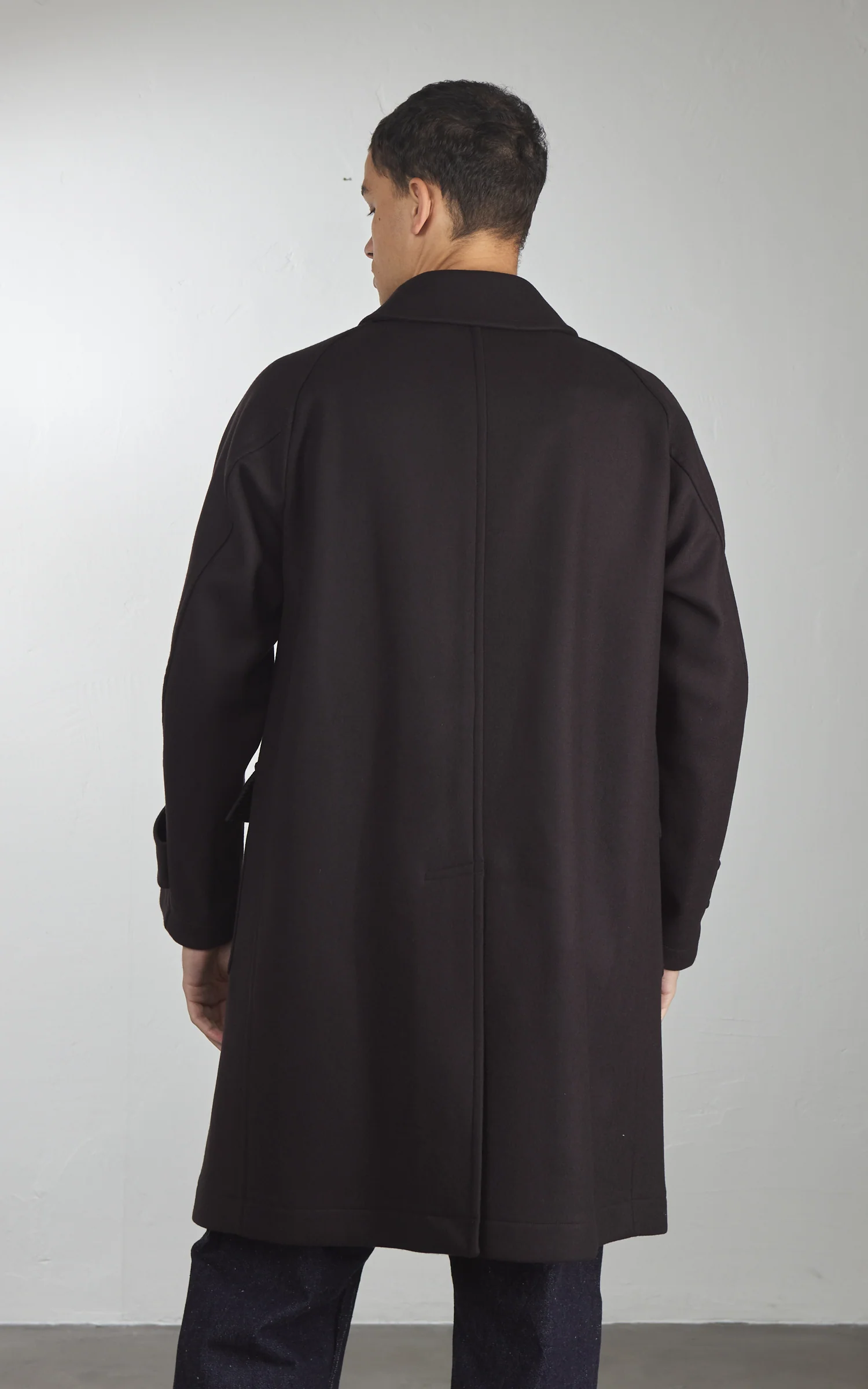 Kaptain Sunshine Traveller Coat Wool Top Brown - Image 4