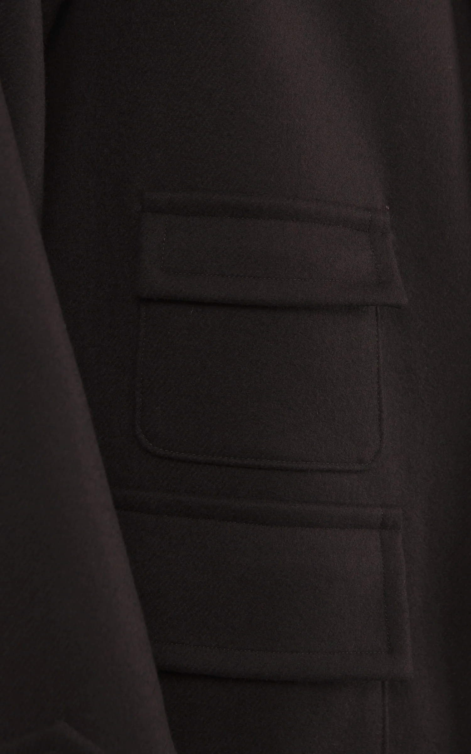 Kaptain Sunshine Traveller Coat Wool Top Brown - Image 5