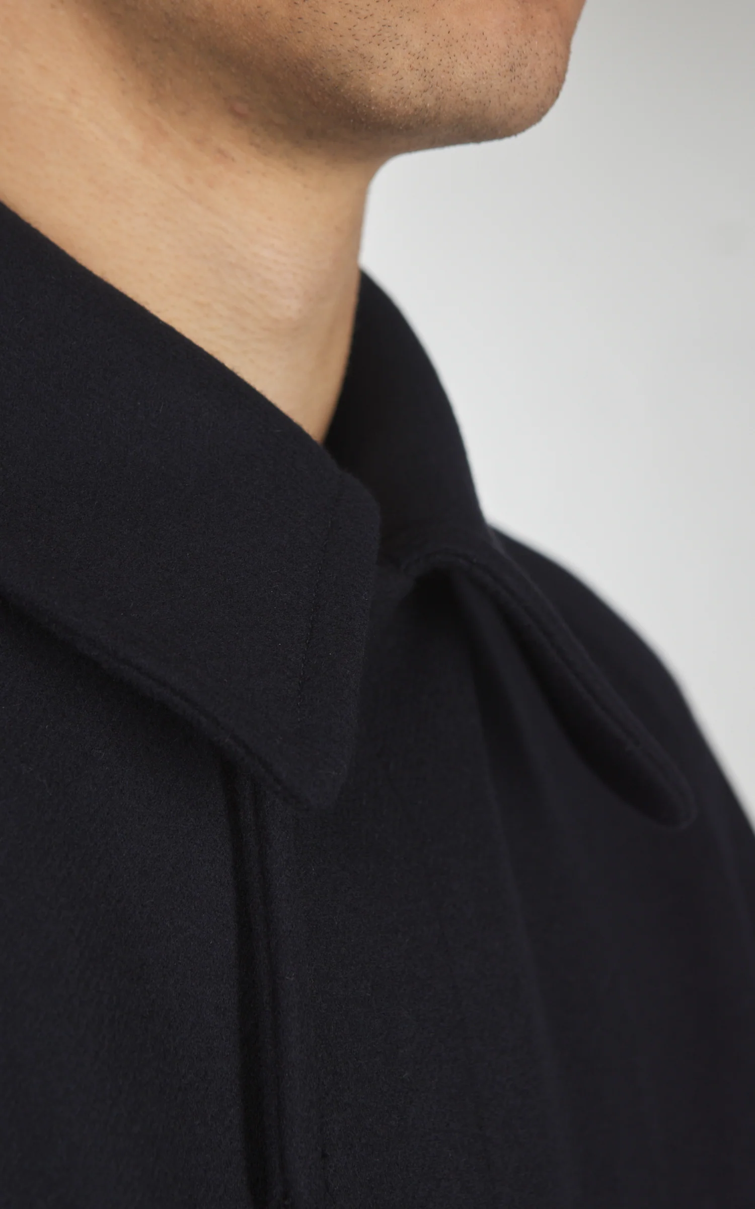 Kaptain Sunshine Traveller Coat Wool Top Navy - Image 6