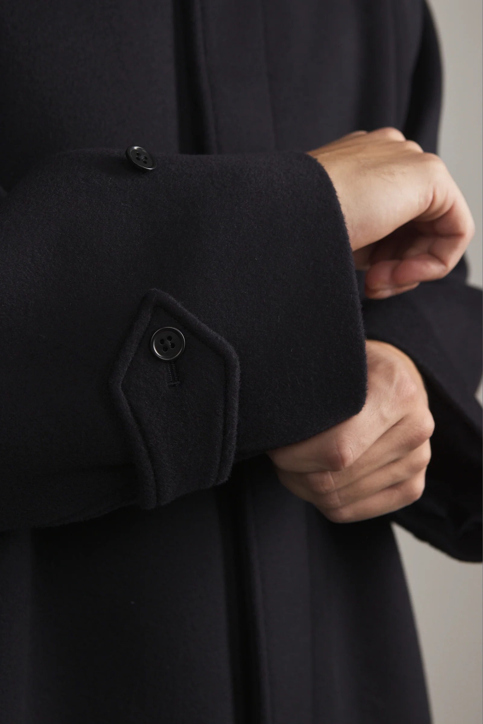 Kaptain Sunshine Walker Coat Cashmere Wool Navy - Image 8