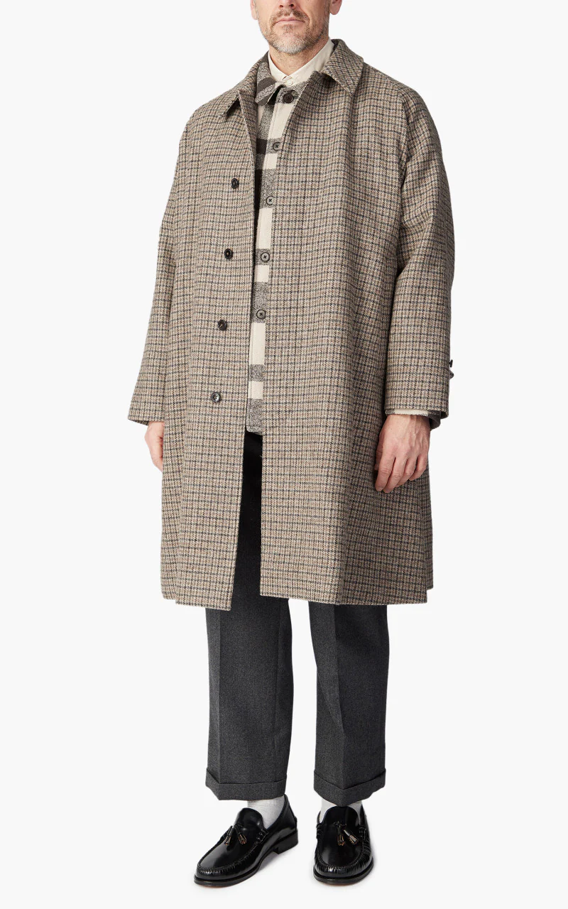 Kaptain Sunshine Walker Coat Gunclub Plaid Grey - Image 2