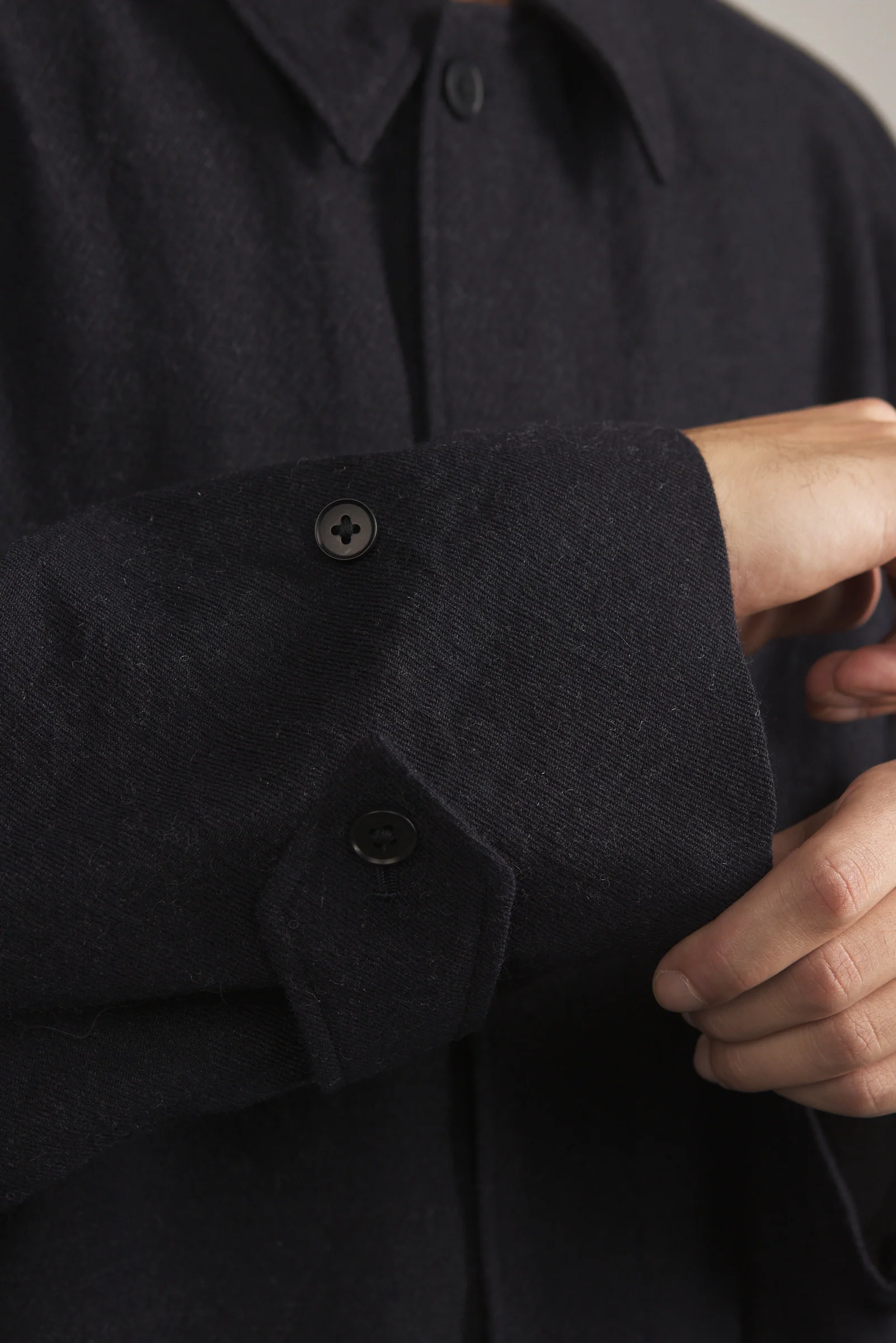 Kaptain Sunshine Walker Coat Wool Serge Top Navy - Image 4