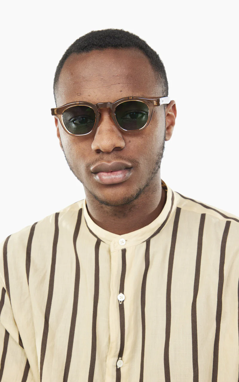 Kaptain Sunshine x Eyevol La Grande Plage Sunglasse Matte Brown x Blue - Image 2