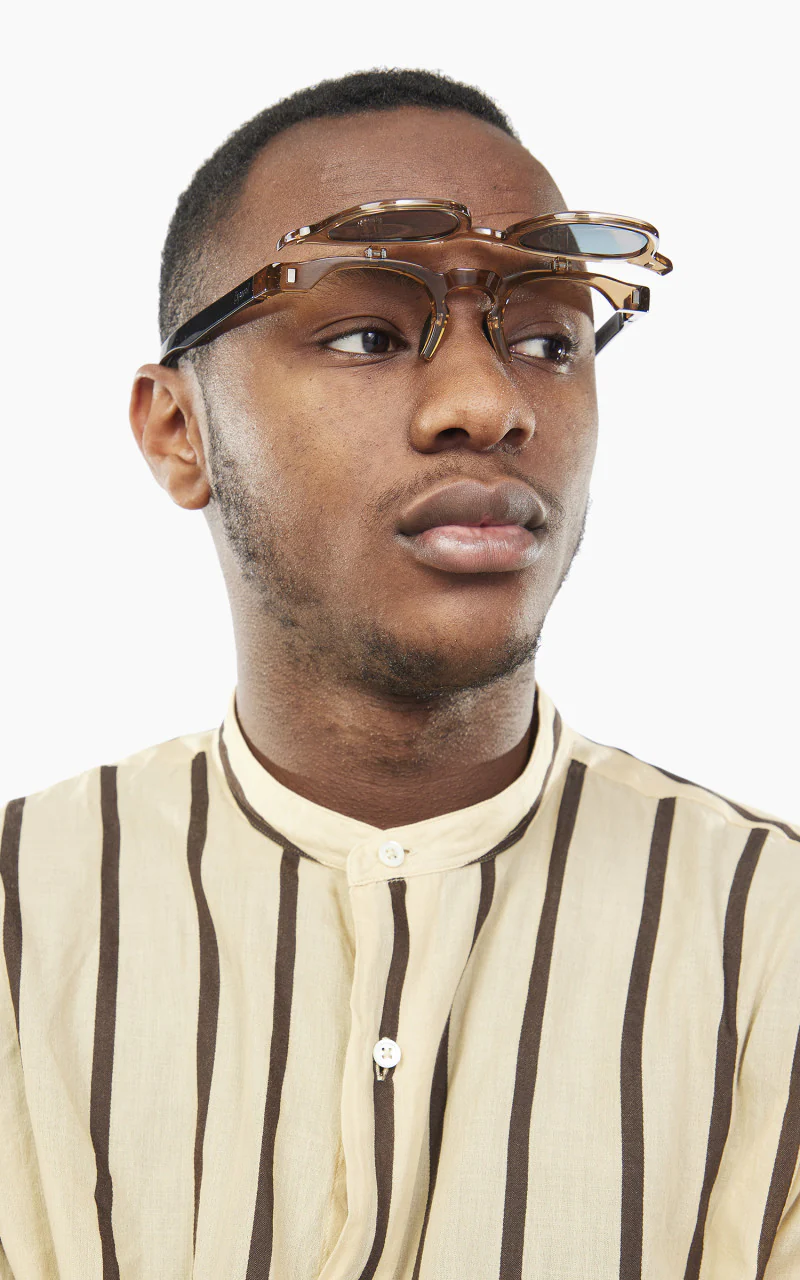 Kaptain Sunshine x Eyevol La Grande Plage Sunglasse Matte Brown x Blue - Image 4