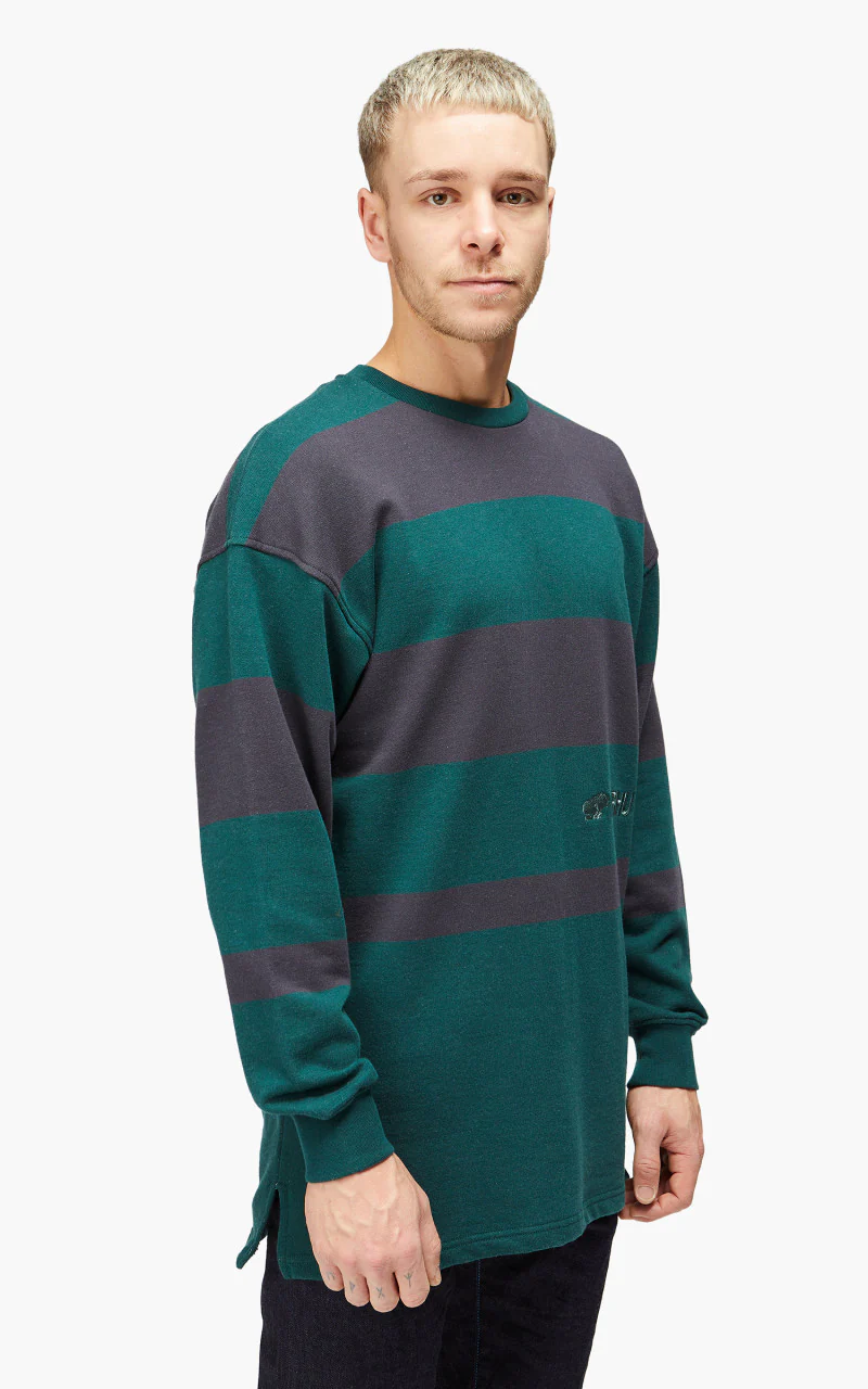 Karhu Uni Striped Sweatshirt June Bug/India Ink - Image 3