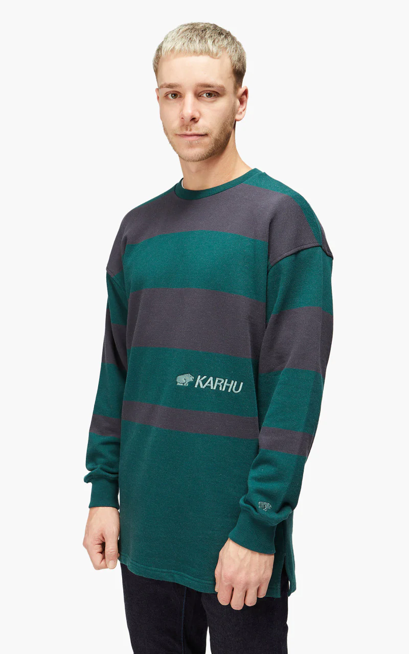 Karhu Uni Striped Sweatshirt June Bug/India Ink - Image 8