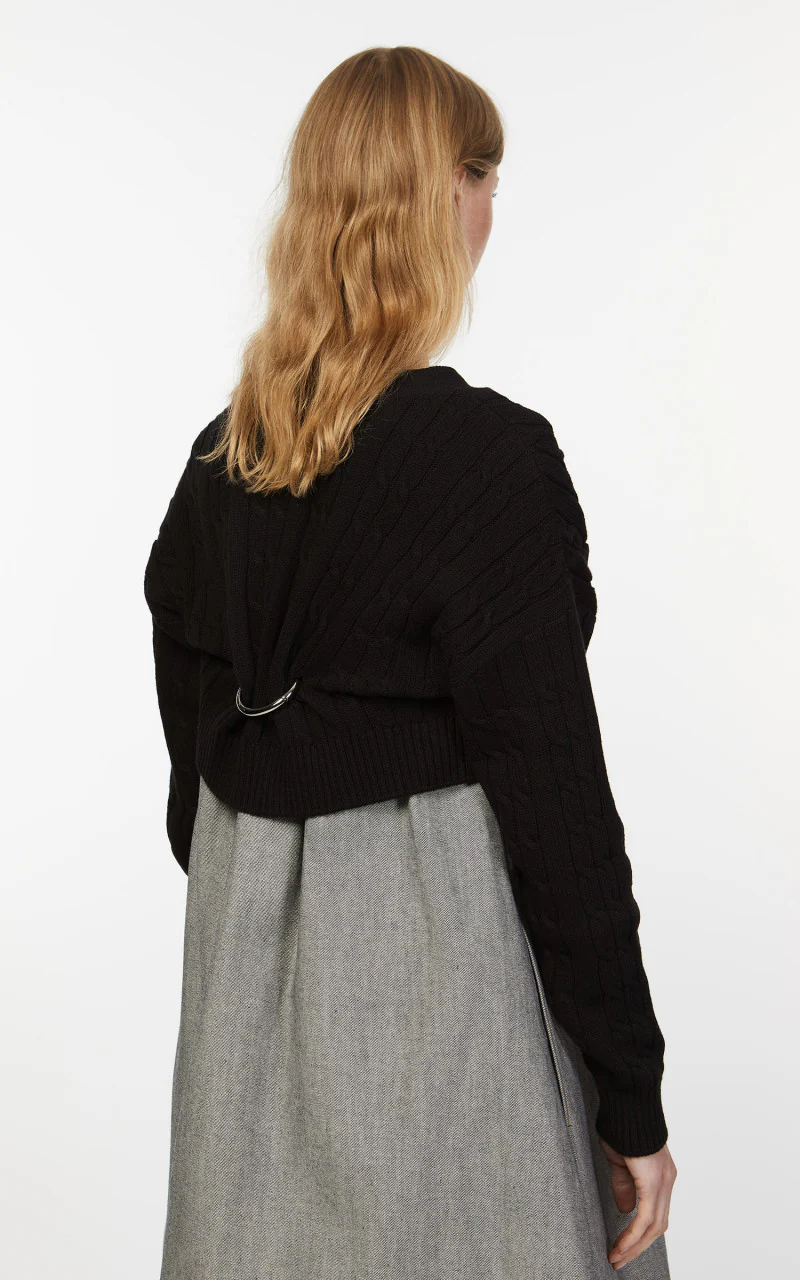 KIMHEKIM Rebecca Cropped Cardigan Black - Image 6
