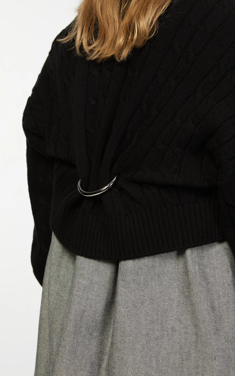 KIMHEKIM Rebecca Cropped Cardigan Black - Image 7