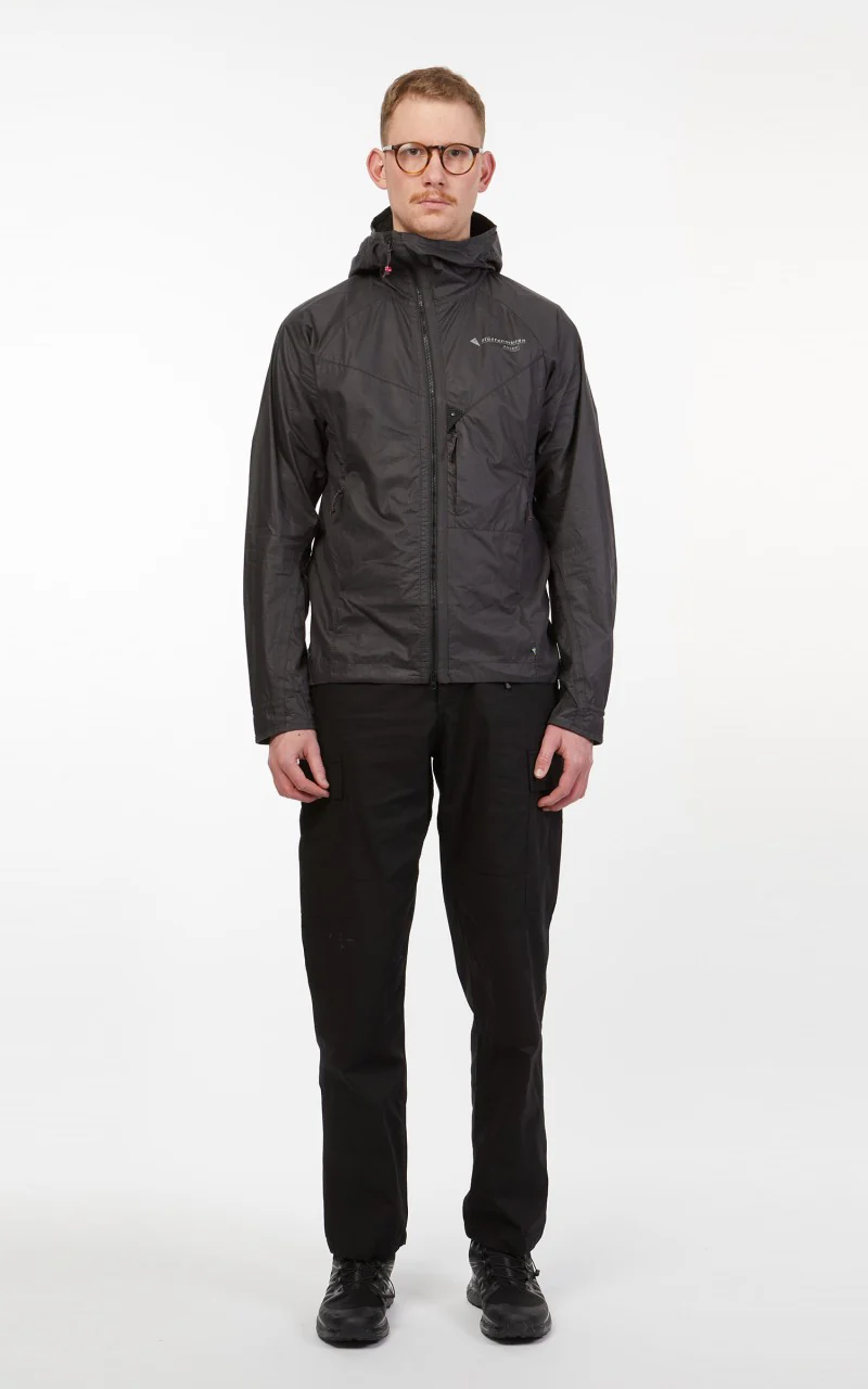 Klättermusen Ansur Hooded Wind Jacket Raven Black - Image 2