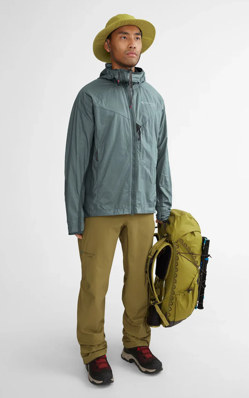 Klättermusen Ansur Hooded Wind Jacket Stone Blue - Image 3