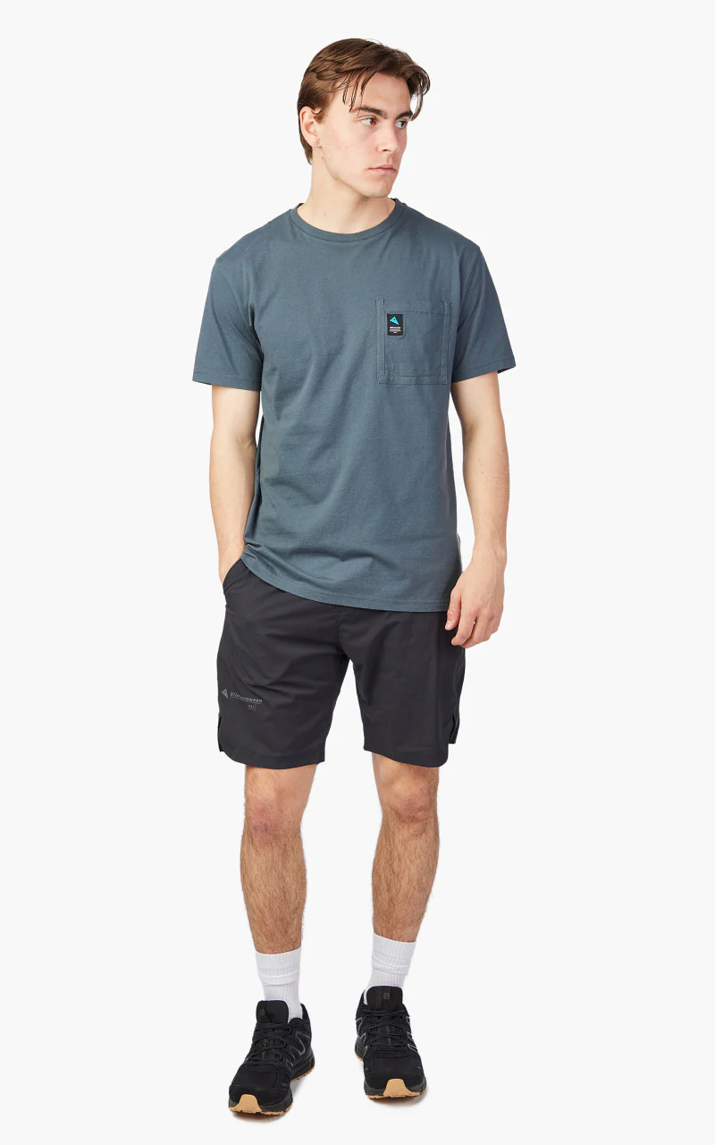 Klättermusen Runa Pocket Short Sleeve Tee Thistle Blue - Image 2