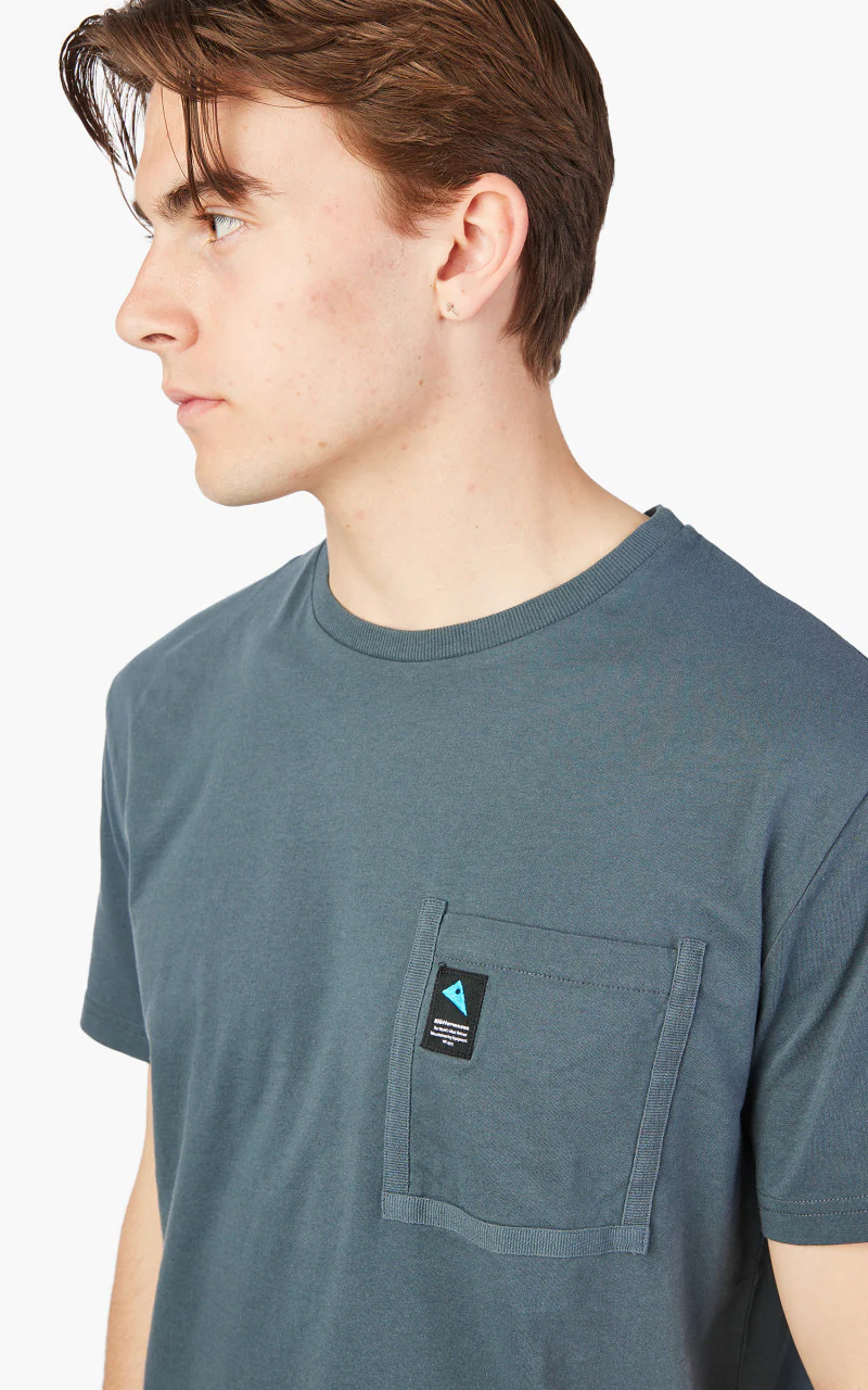 Klättermusen Runa Pocket Short Sleeve Tee Thistle Blue - Image 5