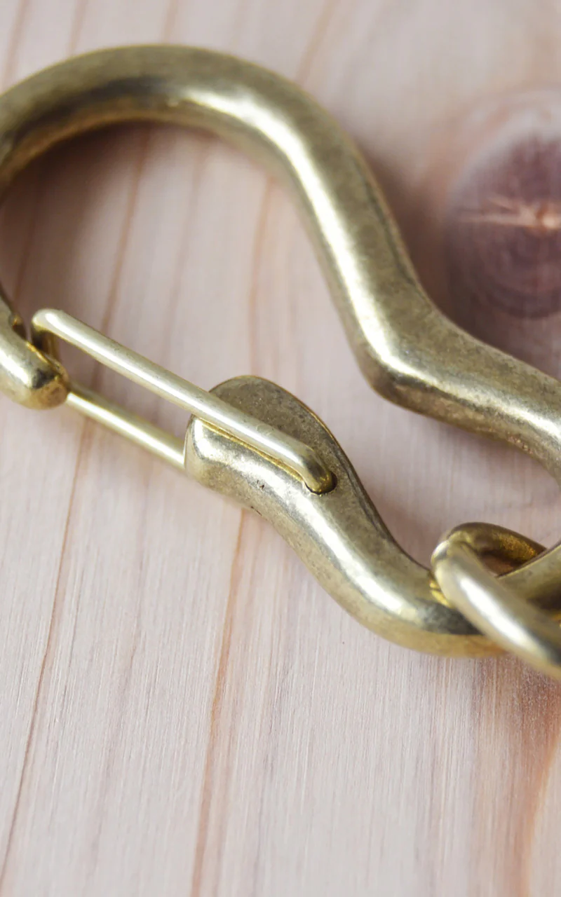 Kobashi Studio BR380GT Karabiner Key Chain Twist Brass - Image 3
