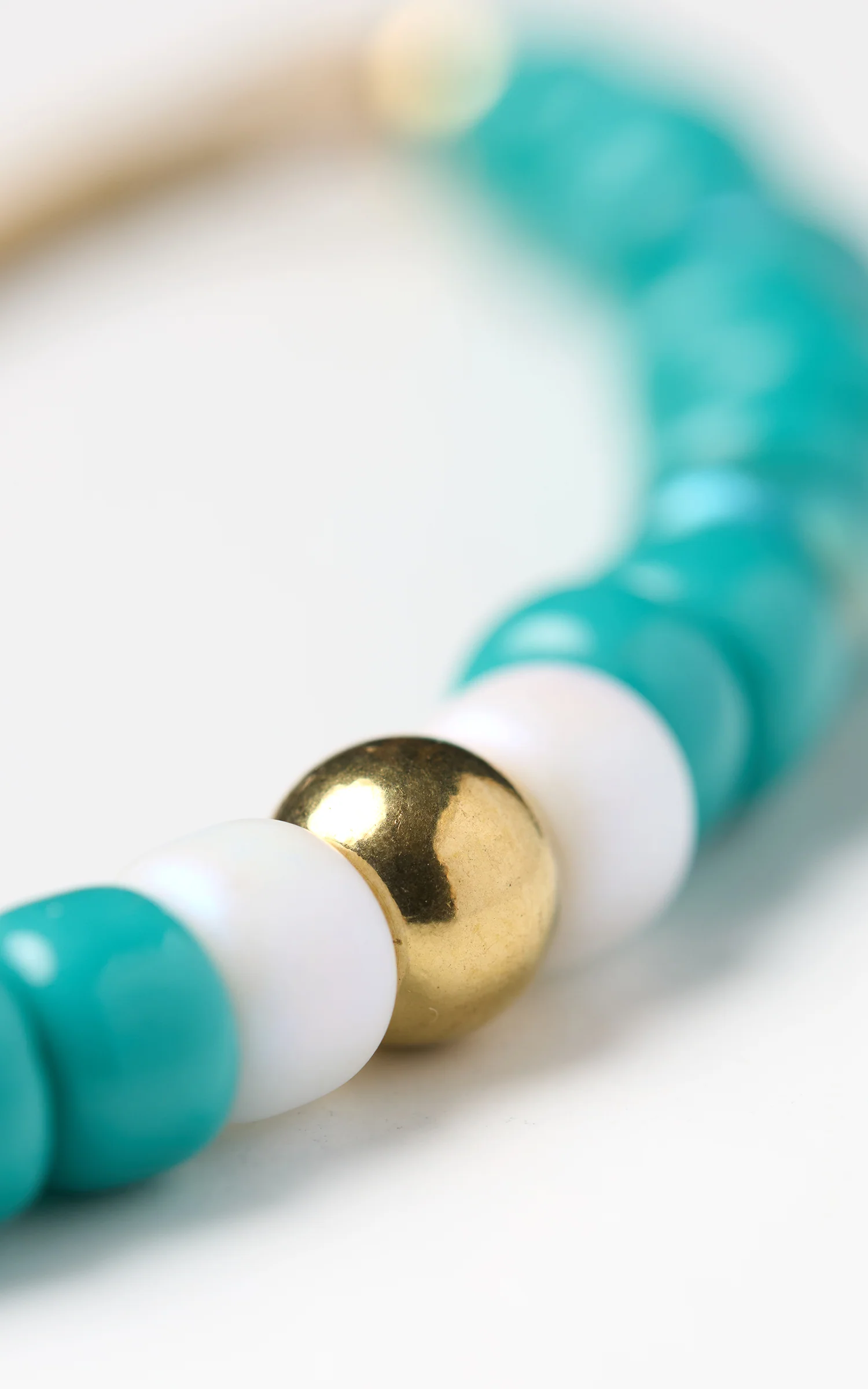 Kobashi Studio BRL7006 Japanese Beads Bracelet Turquoise-Green/Off-White - Image 2