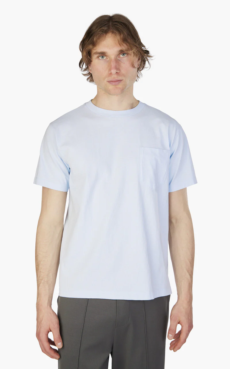 Lady White Co. Balta Pocket Tee Pale Blue - Image 4