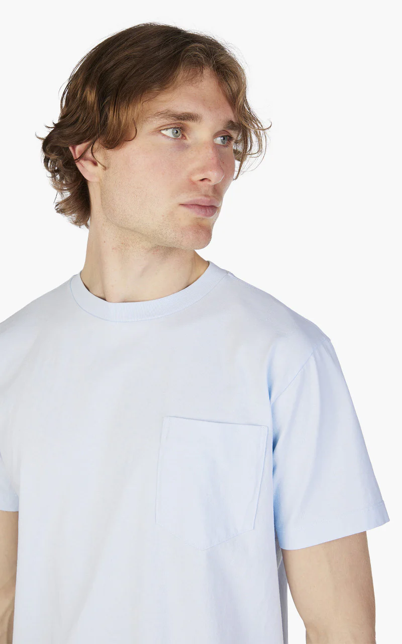 Lady White Co. Balta Pocket Tee Pale Blue - Image 5