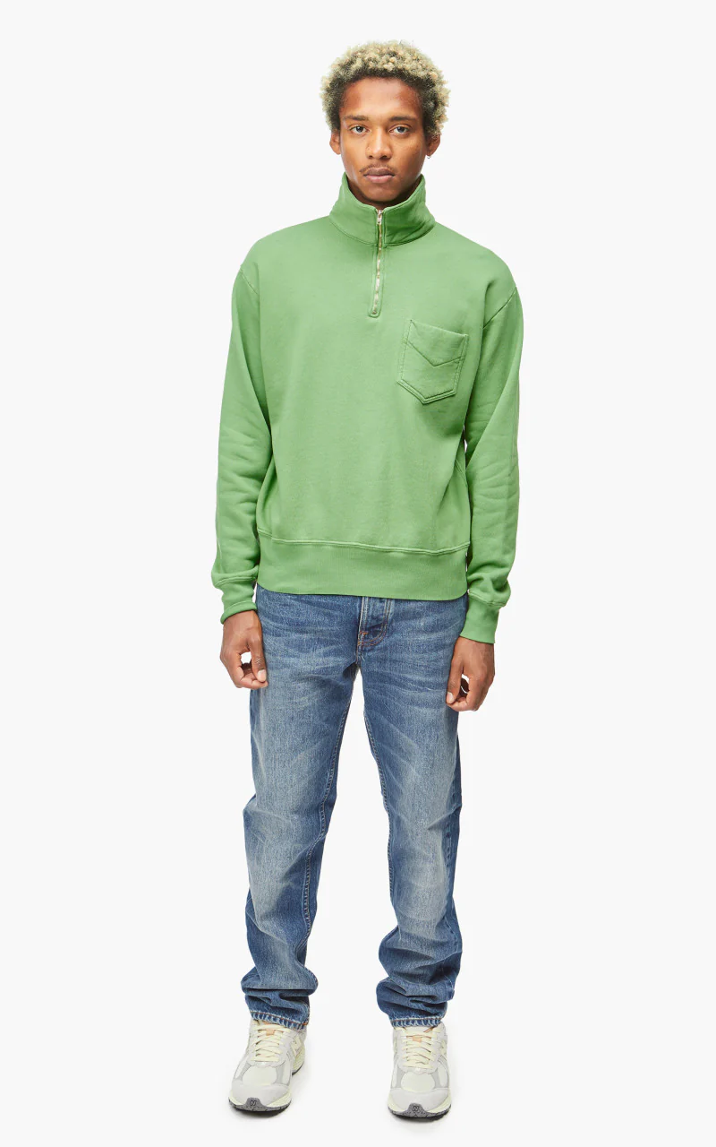 Lady White Co. Quarter Zip Sweatshirt Faded Green - Image 2