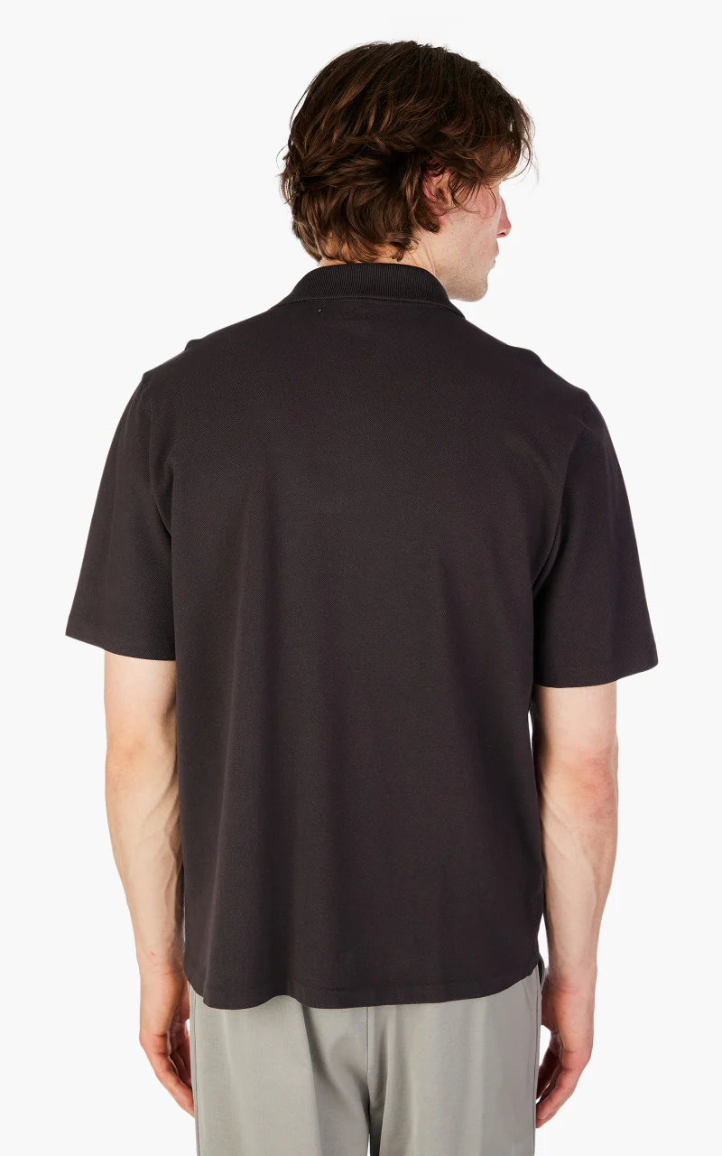 Lady White Co. S/S Two Button Polo Slate - Image 6