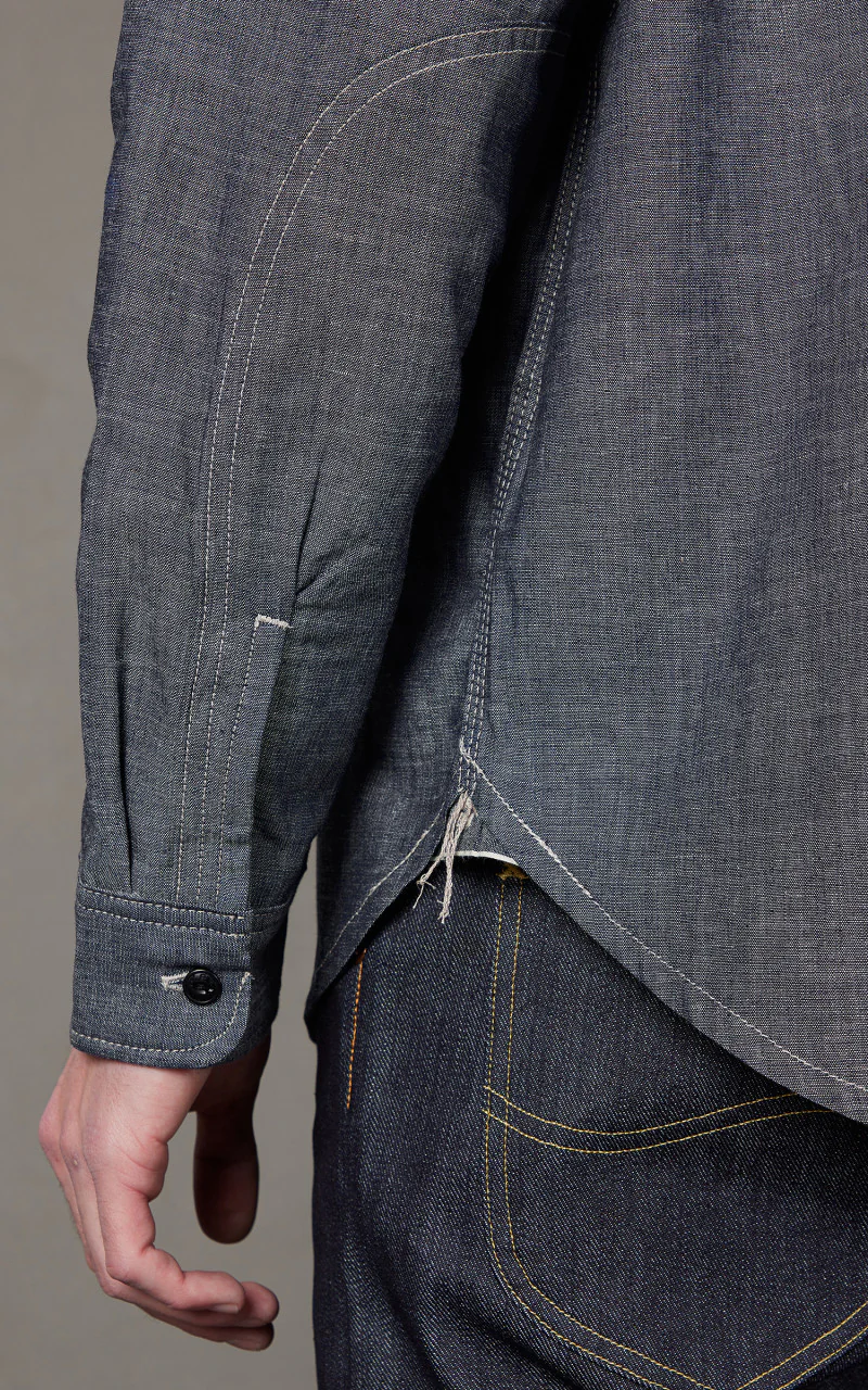 Lee 101 101 70s Shirt Dry Chambray Indigo - Image 5