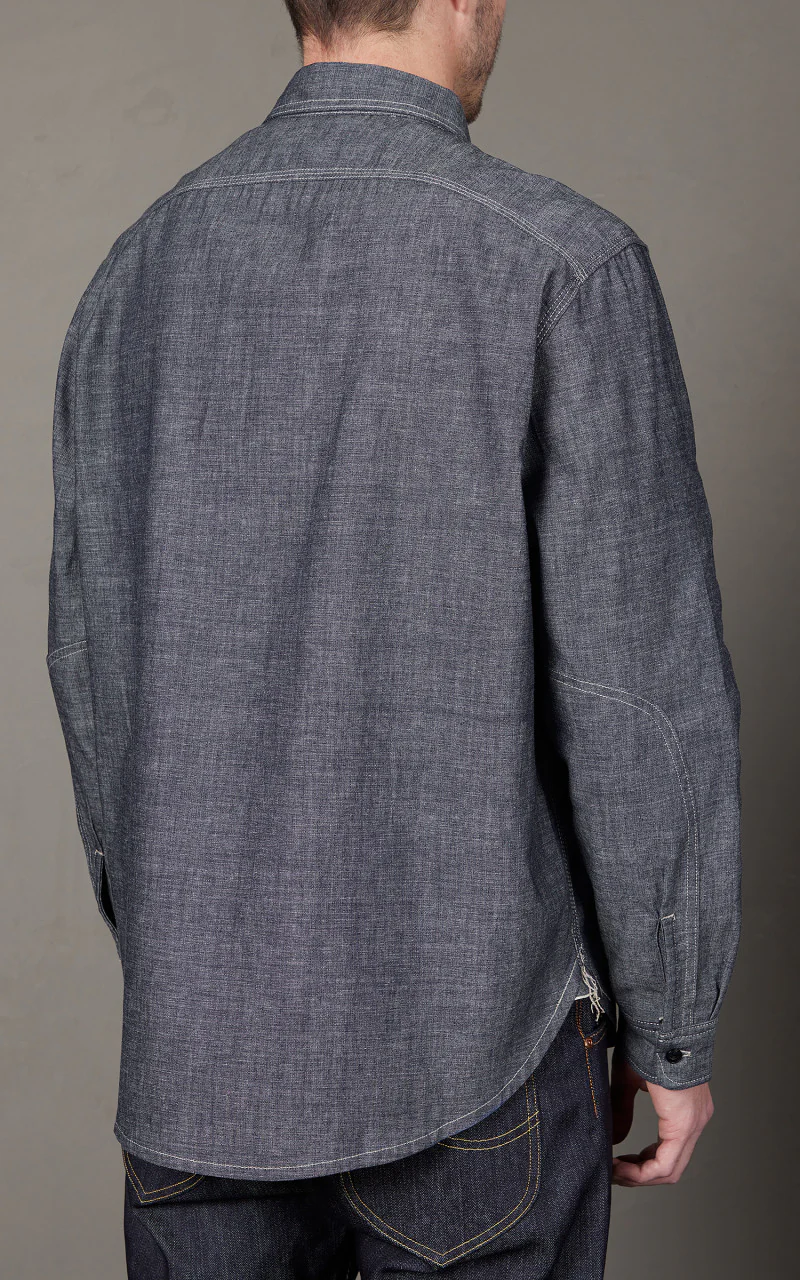 Lee 101 101 70s Shirt Dry Chambray Indigo - Image 6