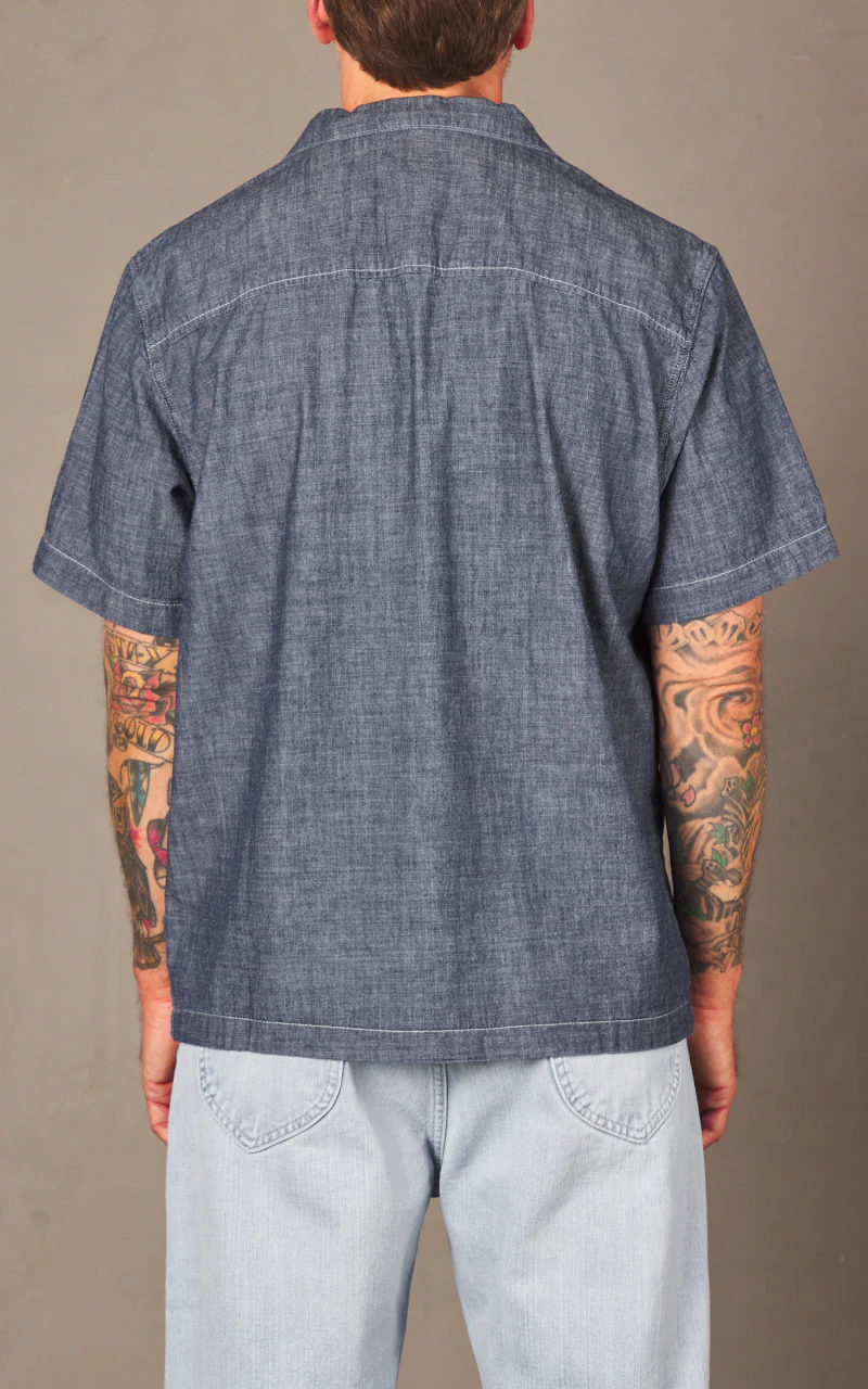 Lee 101 101 Camp Shirt Selvedge Mid Indigo - Image 6