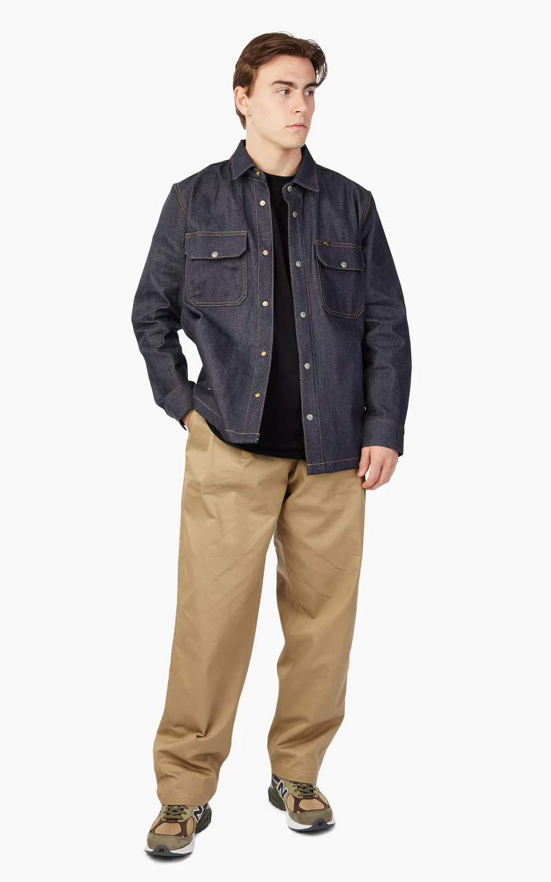 Lee 101 101 Denim Overshirt Dry Indigo - Image 2