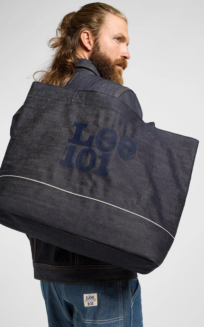 Lee 101 101 Denim Tote Bag Dry Blue - Image 2