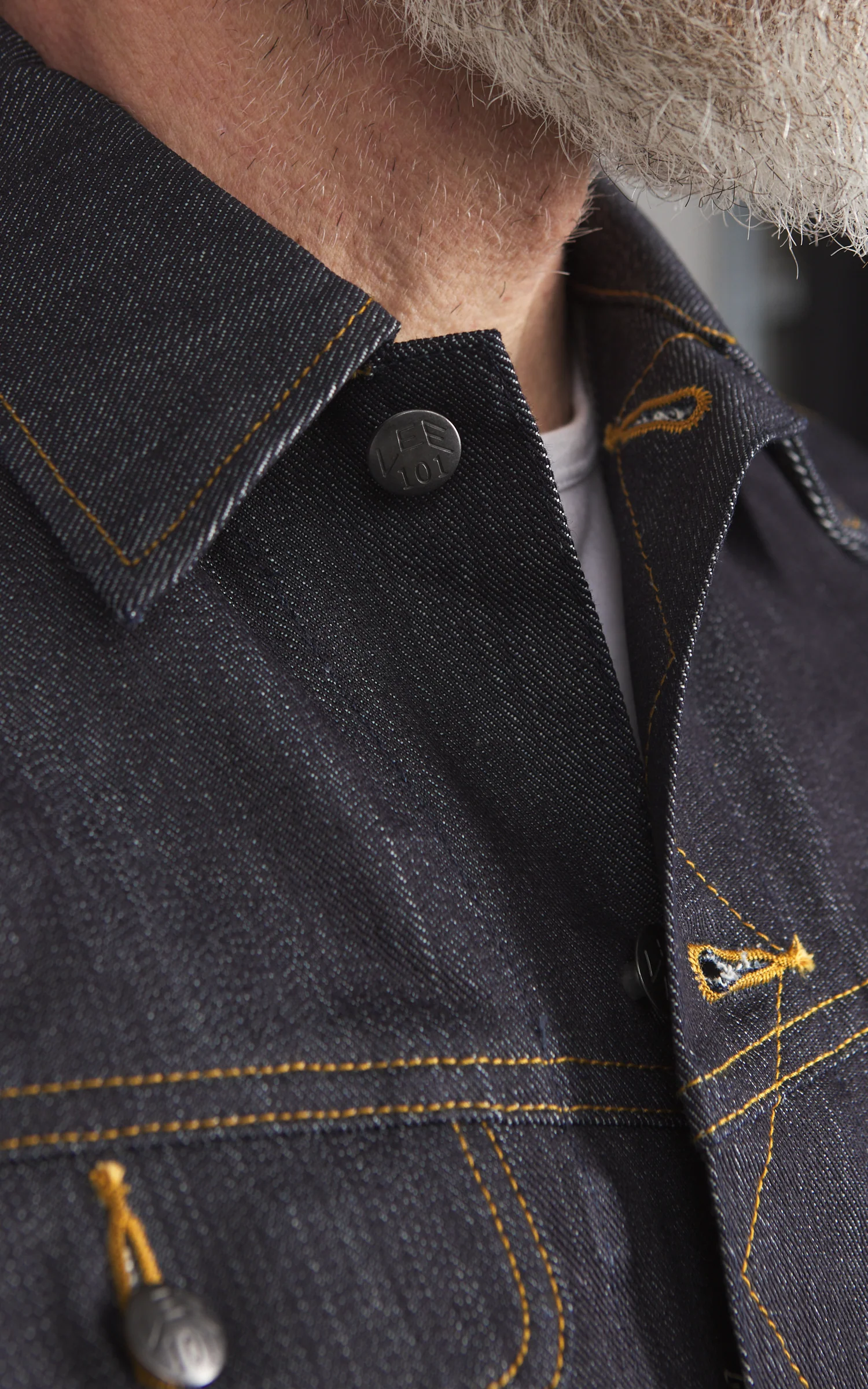 Lee 101 101 Rider Jacket Dry Blue 14.75oz - Image 4