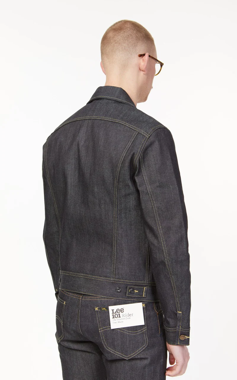 Lee 101 101 Rider Jacket Dry Indigo 12.25oz - Image 8