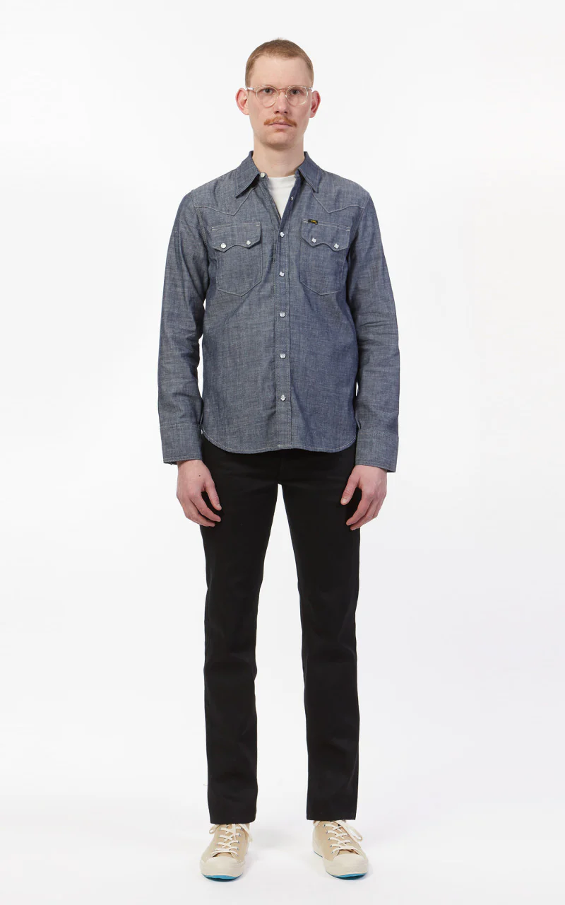 Lee 101 101 S Jeans Dry Selvedge Black 14oz - Image 2
