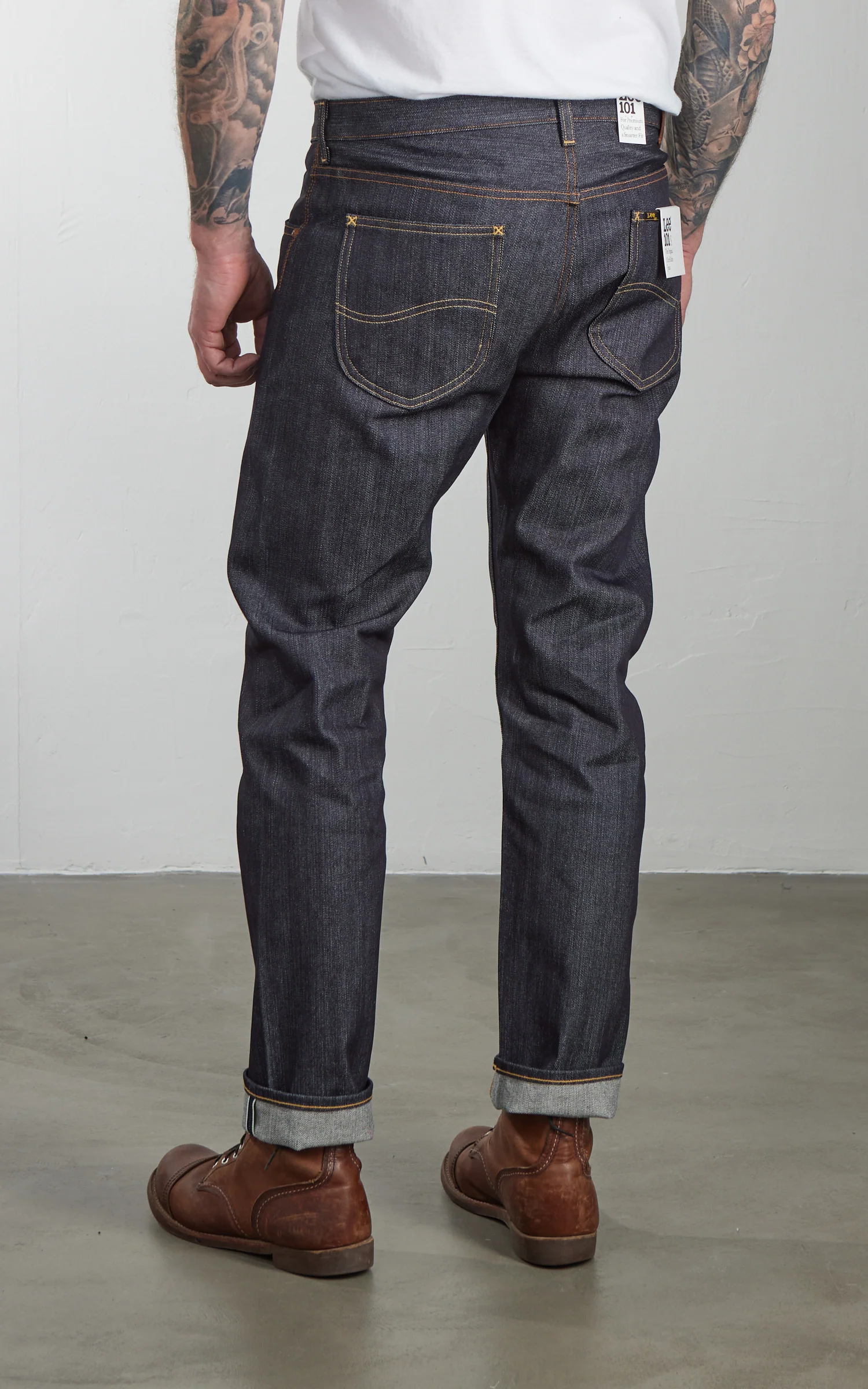 Lee 101 101 S Slim Jean Selvedge Dry Blue 14.75oz - Image 5