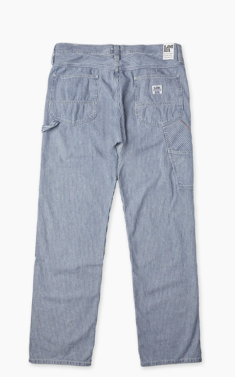 Lee 101 101 Workwear Carpenter Washed Railroad Striped Blue - Image 6