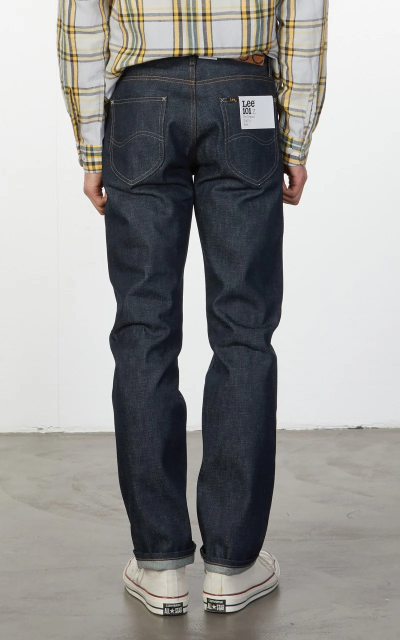 Lee 101 101 Z Jeans Dry Selvage Denim Indigo 14.75oz - Image 5