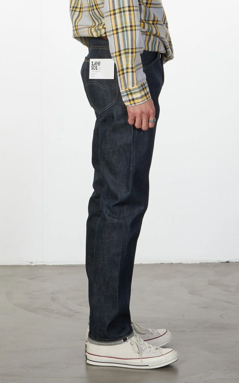 Lee 101 101 Z Jeans Dry Selvage Denim Indigo 14.75oz - Image 6