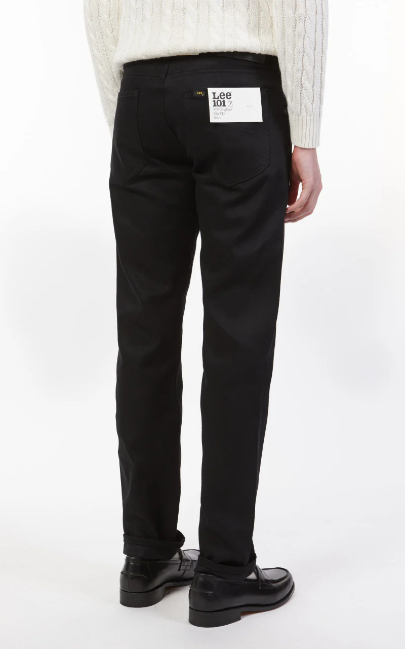 Lee 101 101 Z Jeans Dry Selvedge Black 14oz - Image 7