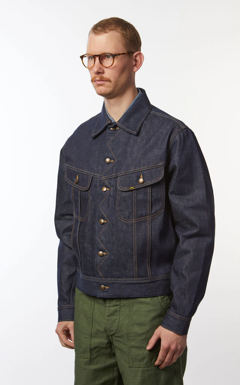 Lee 101 50s Rider Jacket Dry Indigo 13oz - Image 6