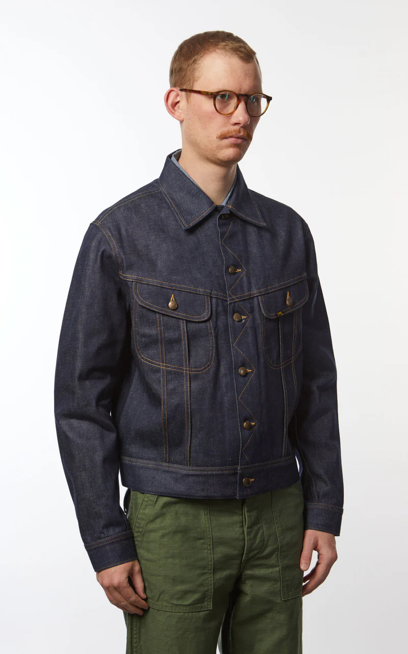 Lee 101 50s Rider Jacket Dry Indigo 13oz - Image 7