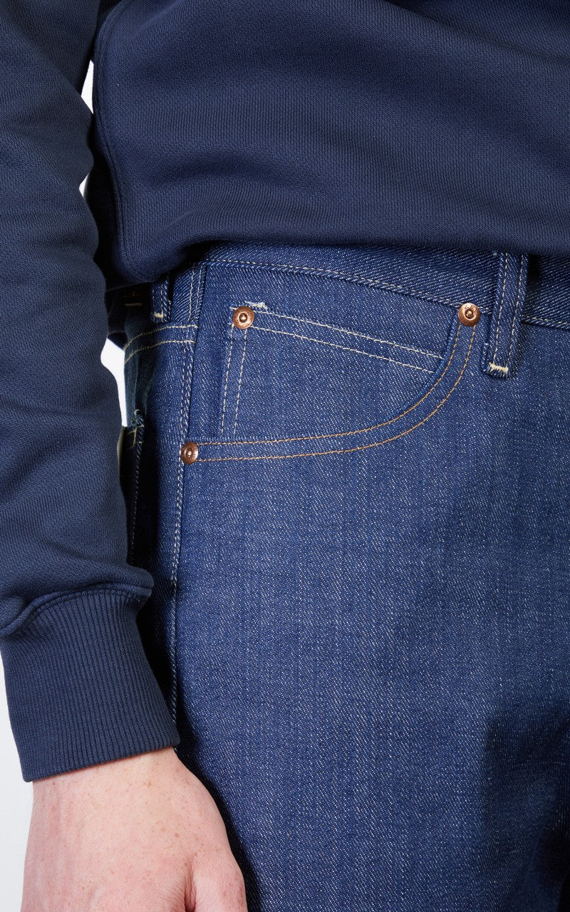 Lee 101 50s Rider Jeans Dry Selvage Natural Indigo 13oz - Image 6