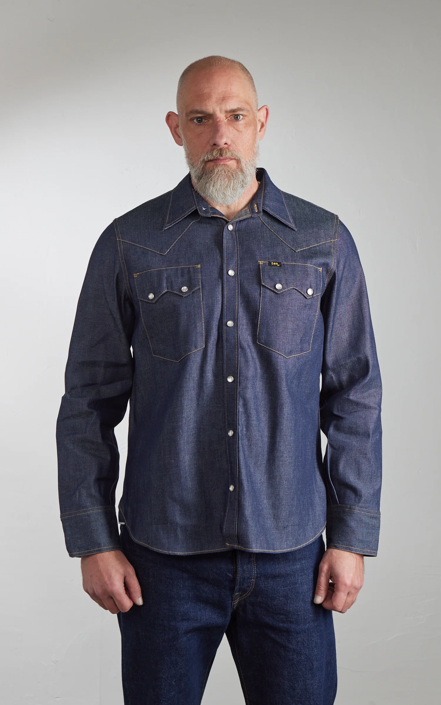 Lee 101 50s Western Shirt Dry Blue - Image 2