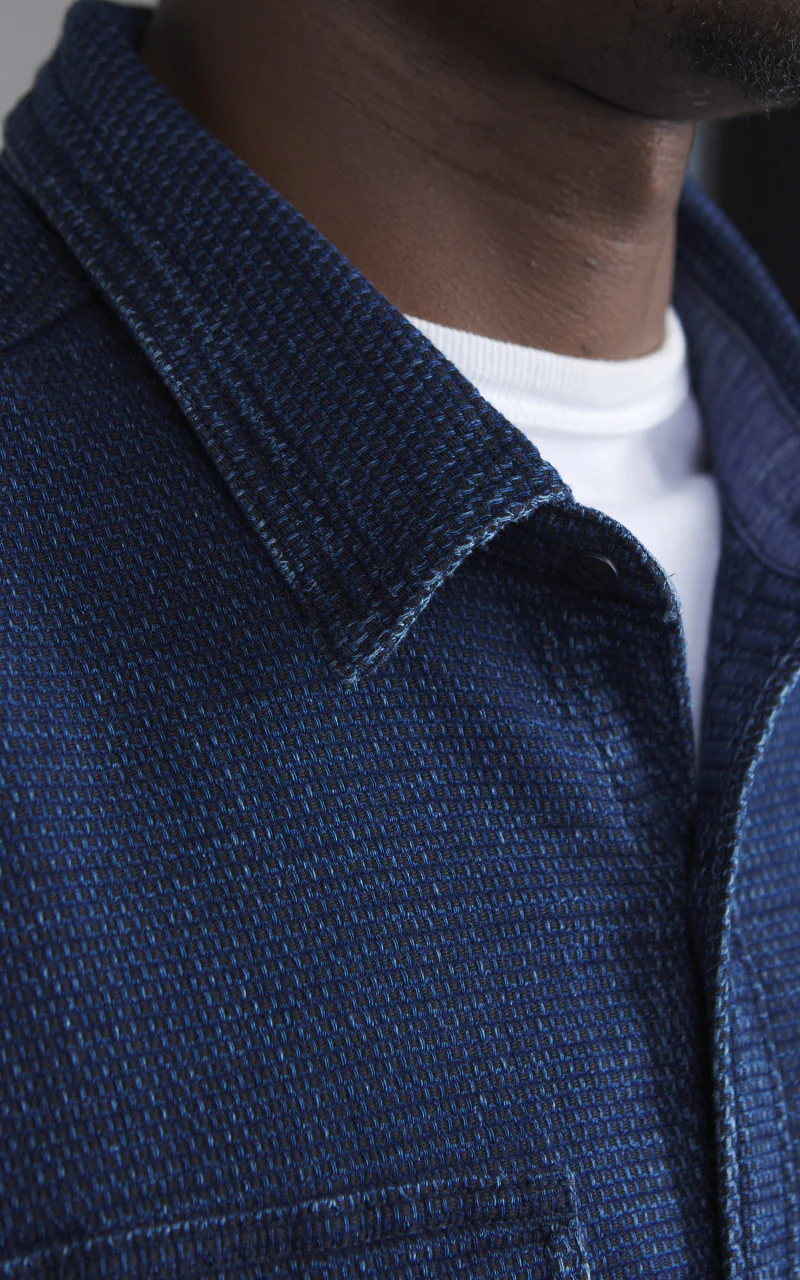 Lee 101 70s Shirt Dark Wash Denim Blue - Image 6