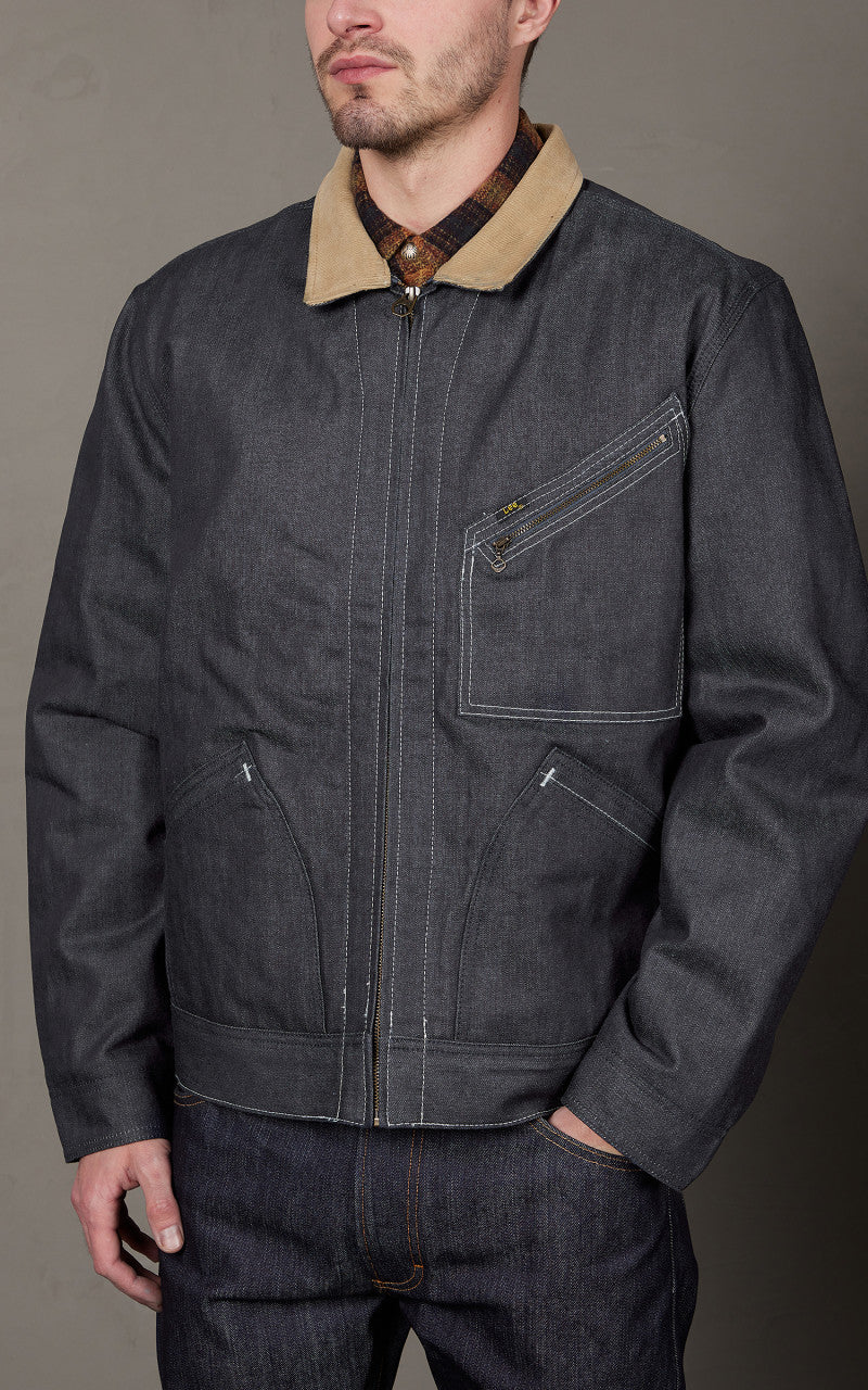 Lee 101 91B Zip Jacket Dry Indigo 11.5oz - Image 3