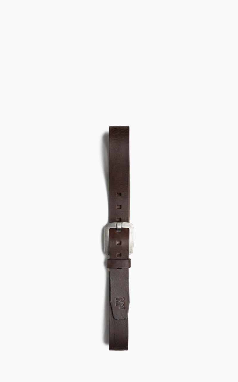 Lee 101 Leather Belt Dark Brown - Image 5