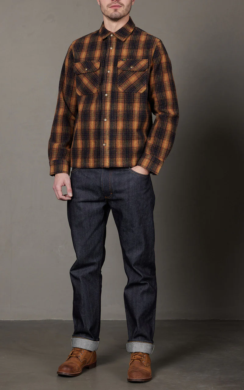 Lee 101 Wool Overshirt Sky Captain - Image 2