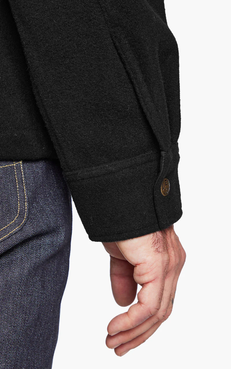 Lee 101 Wool Overshirt Washed Black - Image 6