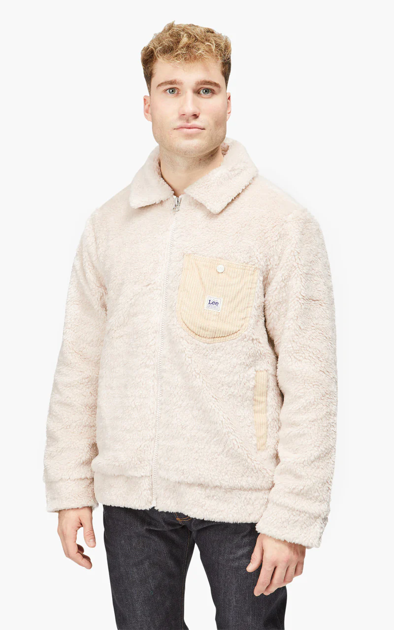 Lee 91B Sherpa Jacket Ecru - Image 2